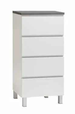 Leo-Matti Ojala Oy VIIVA Lipasto 46 Cm Korkea 25 Leo-Matti Ojala Oy VIIVA Lipasto 46 Cm Korkea -Huonekalu kauppa viiva lipasto kapea 4ltk alumiinijalat antrasiitti