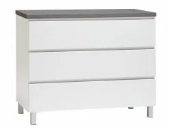 Leo-Matti Ojala Oy VIIVA Lipasto 92 Cm Matala -Huonekalu kauppa viiva lipasto levea 3ltk alumiinijalat antrasiitti