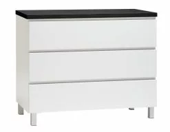 Leo-Matti Ojala Oy VIIVA Lipasto 92 Cm Matala -Huonekalu kauppa viiva lipasto levea 3ltk alumiinijalat musta