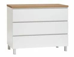 Leo-Matti Ojala Oy VIIVA Lipasto 92 Cm Matala -Huonekalu kauppa viiva lipasto levea 3ltk alumiinijalat tammi