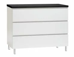 Leo-Matti Ojala Oy VIIVA Lipasto 92 Cm Matala -Huonekalu kauppa viiva lipasto levea 3ltk metallijalat musta