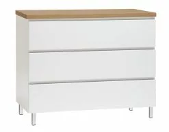 Leo-Matti Ojala Oy VIIVA Lipasto 92 Cm Matala -Huonekalu kauppa viiva lipasto levea 3ltk metallijalat tammi