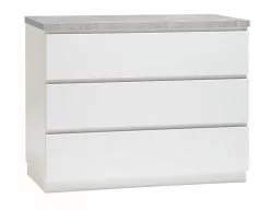 Leo-Matti Ojala Oy VIIVA Lipasto 92 Cm Matala -Huonekalu kauppa viiva lipasto levea 3ltk sokkeli harmaa