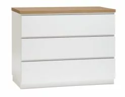 Leo-Matti Ojala Oy VIIVA Lipasto 92 Cm Matala -Huonekalu kauppa viiva lipasto levea 3ltk sokkeli tammi