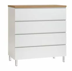 Leo-Matti Ojala Oy VIIVA Lipasto 92 Cm Korkea -Huonekalu kauppa viiva lipasto levea 4ltk metallijalat tammi