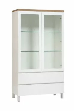 Leo-Matti Ojala Oy VIIVA Vitriini 92 Cm -Huonekalu kauppa viiva vitriini alumiinijalat tammi