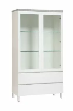 Leo-Matti Ojala Oy VIIVA Vitriini 92 Cm -Huonekalu kauppa viiva vitriini metallijalat harmaa